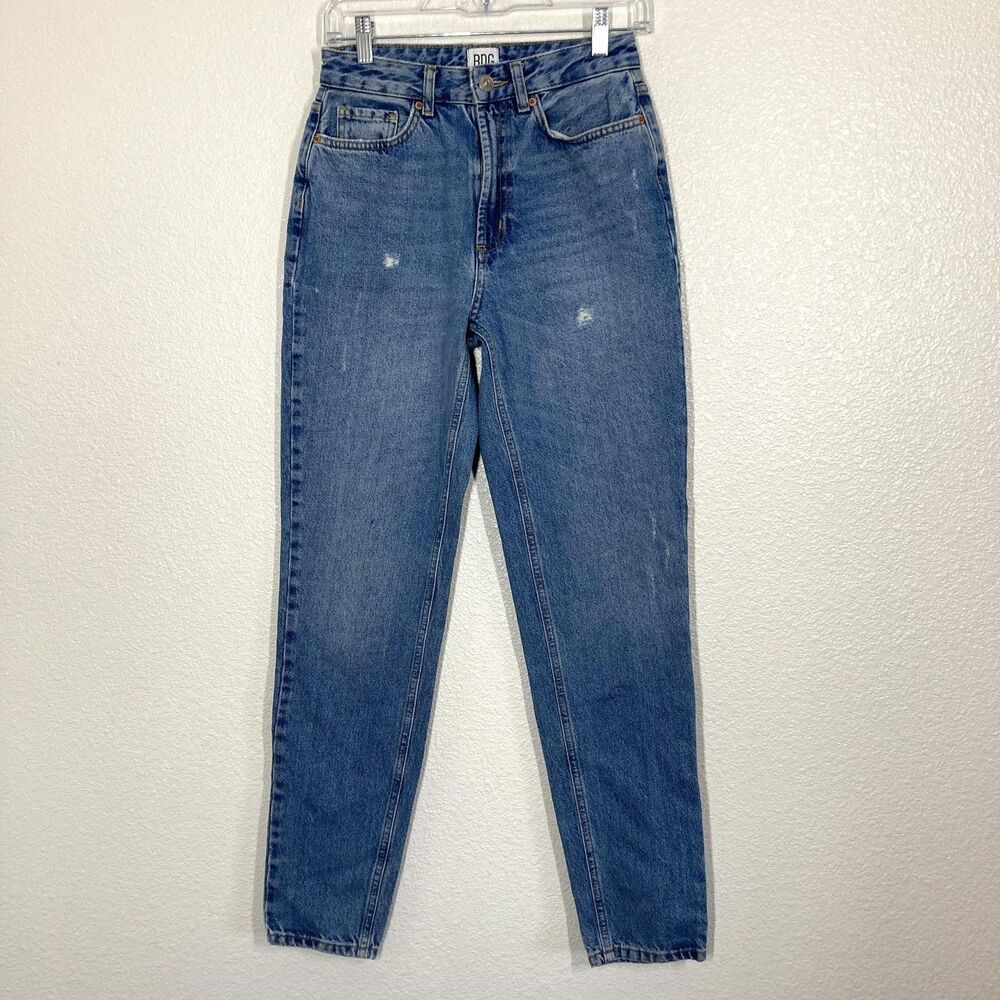 BDG Urban Outfitters Jeans Womens 25 Blue High Rise Mom Relaxed Distressed Denim